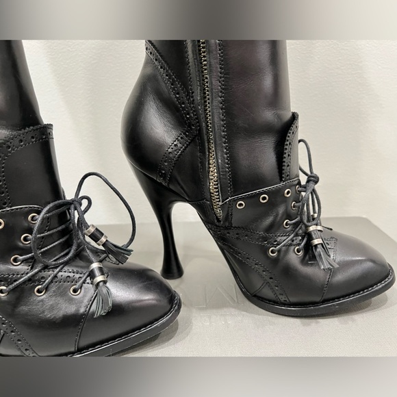 VINTAGE ALEXANDER MCQUEEN ARCHIVE
BLACK LACE UP OXFORD VICTORIAN BOOTS RARE
Sz37 - Picture 4 of 10